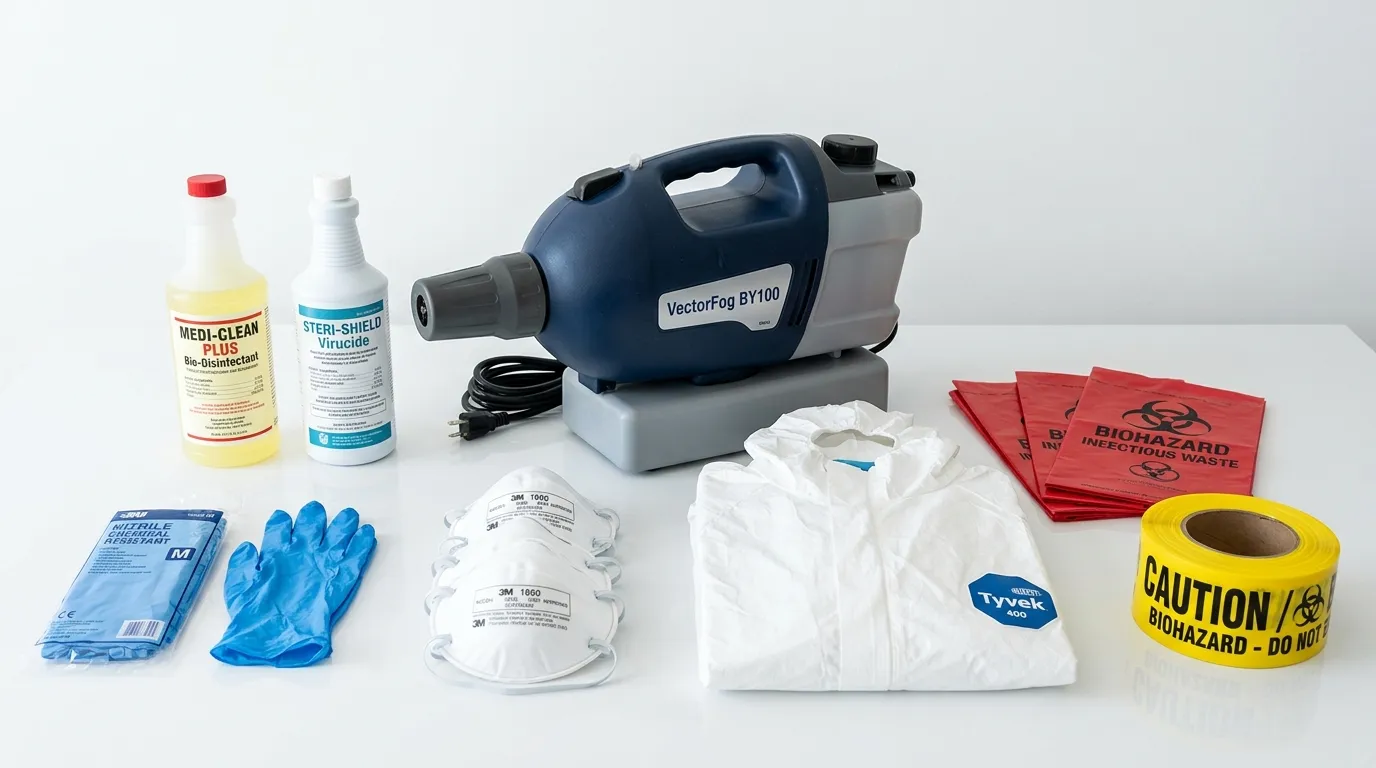 Professional biohazard remediation crew working in Wilmington